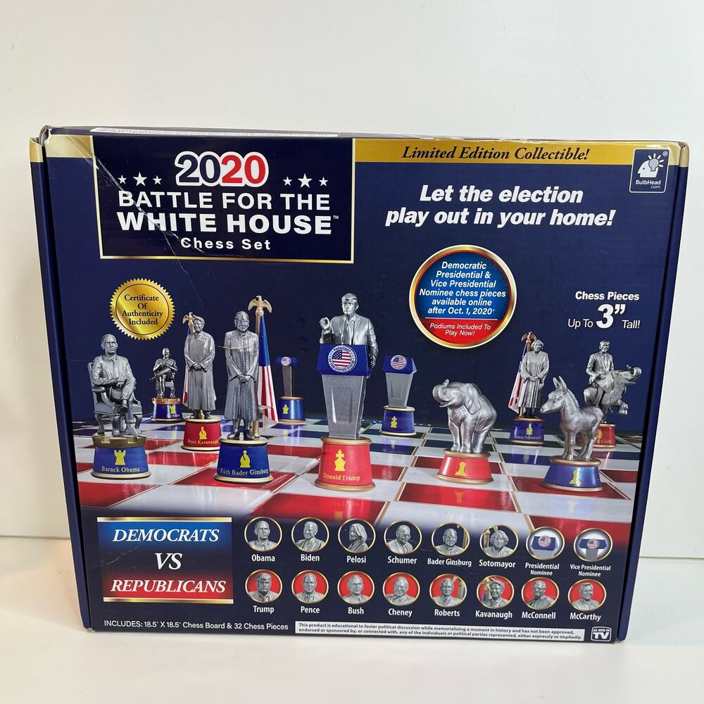 2020 Battle  For The White House Chess Set Collectors Edition